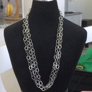 Elegant Silver Color Chain Necklace